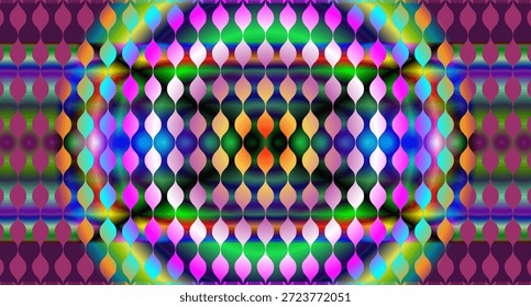 Padrão geométrico abstrato vibrante com fundo de simetria colorida do gradiente