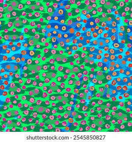 A vibrant, abstract geometric pattern in Memphis style featuring bold colors, dynamic shapes, and playful textures. Perfect for modern design projects, this vector illustration is ideal for