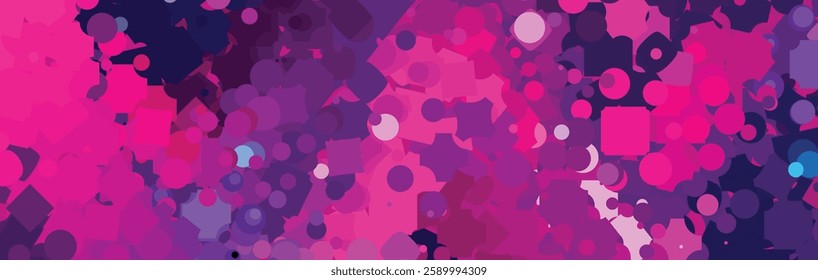 Vibrant Abstract Geometric Pattern with Pink and Purple Hues