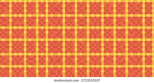 Patrón geométrico pixelado geométrico vibrante con tonos cálidos naranja y amarillo, creando una textura de fondo visualmente atractiva para el diseño digital y los Elementos de Web