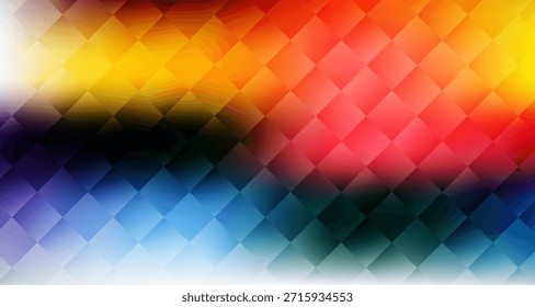 Vibrant Abstract Geometric Rhombus Pattern Background with Smooth Color Gradient. Dynamic Digital Art for Creative Design and Modern Visual Projects