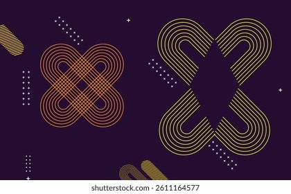 Vibrant Abstract Geometric Shapes Background – Colorful, Futuristic, Gradient, Retro, Modern, Pattern, Minimal, Design, Vector