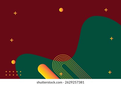 Fondo de Formas geométricas abstractas vibrantes, colorido, futurista, degradado, retro, moderno, patrón, mínimo, diseño, Vector