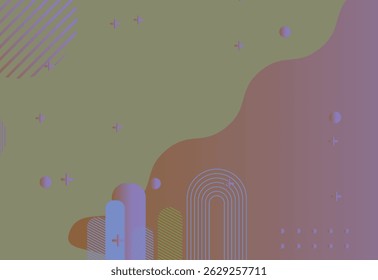 Vibrant abstract geometric shapes background , colorful, futuristic, gradient, retro, modern, pattern, minimal, design, vector