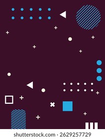 Vibrant abstract geometric shapes background , colorful, futuristic, gradient, retro, modern, pattern, minimal, design, vector