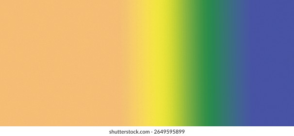 Vibrant abstract gradient background blending warm orange with fresh green and deep blue tones. A modern vector illustration ideal for digital design, presentations, web templates, and creative visual