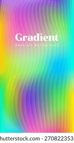 Vibrant abstract gradient background with colorful wavy lines, modern art design