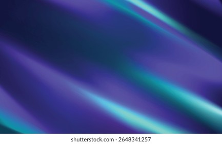 Vibrant abstract gradient background with flowing neon light waves in purple, blue, and cyan tones. Perfect for futuristic design, technology, or digital art concepts. vector design.