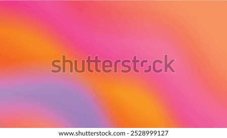 Vibrant abstract gradient background with smooth blend of pink, orange, yellow, and purple hues. Ideal for websites, presentations, and graphic designs. Warm, energetic mood with soft texture