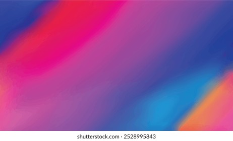 Fundo de gradiente abstrato vibrante com tons suaves de azul, rosa e roxo. Ideal para sites, apresentações e designs gráficos. Humor sonhador e suave com uma textura suave e desfocada