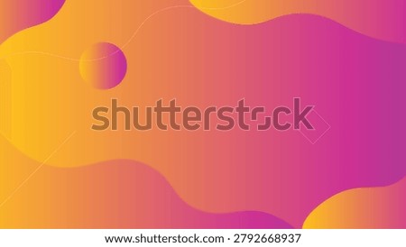 a vibrant abstract gradient background with wavy shapes, a sphere, and a diamond outline