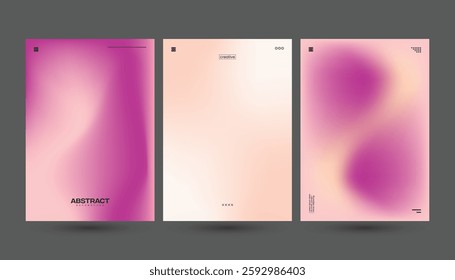 Vibrant Abstract Gradient Backgrounds in Soft Pink and Purple Hues for Modern Design and Branding