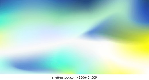 Vibrant Abstract Gradient with Blues, Greens, and Yellows for Artistic Design. sky background vector. soft background