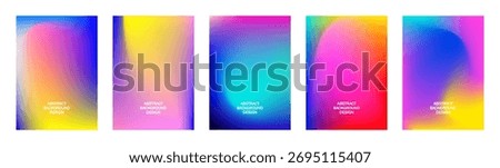 Vibrant abstract gradient design poster collection