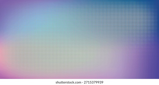 Gradiente Abstractas vibrante con patrón de semitono punteado y fondo de mezcla de color suave púrpura azul rosa eps10