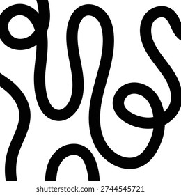 Vibrant abstract gradient flowing squiggly lines, modern design element for creative backgrounds and digital art.
