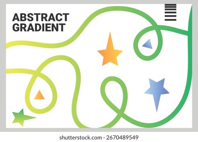 Póster de Formas geométricas de gradiente Abstractas vibrante

