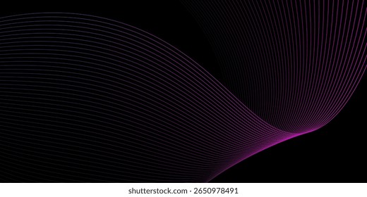 Linhas de gradiente abstratas vibrantes criam fluxo visual dinâmico