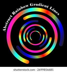 Vibrant abstract gradient lines flowing across a dark background Perfect for modern design wallpaper motion graphics and digital art concepts