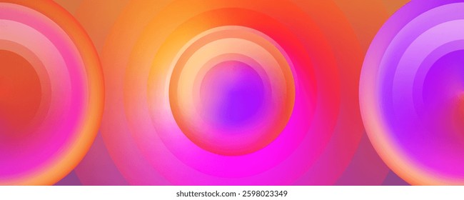 Vibrant Abstract Gradient Rings Background