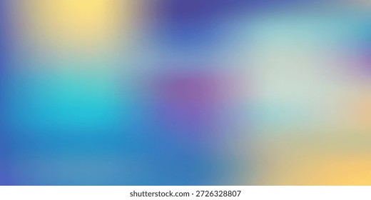 Gradiente abstrato vibrante com transições de cores suaves e formas de fluxo suave, ilustrador de vetor