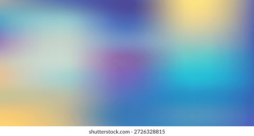 Gradiente abstracto vibrante con transiciones de color suaves y Formas fluidas suaves, ilustrador de Vector 10 eps