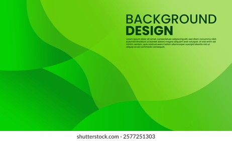 A vibrant and abstract green gradient background featuring smooth flowing curves and soft gradients, perfect for presentations, design projects, or visual content needing a fresh and modern feel.