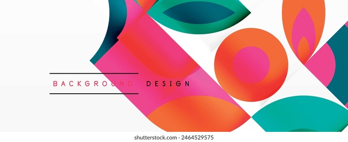A vibrant abstract illustration featuring circles and leaves against a white backdrop, showcasing a blend of colors and artistic elements