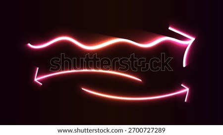A vibrant abstract illustration featuring neon glowing arrows and lines on a dark background, representing concepts of flow, movement, direction, and cyclical processes. 