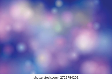 Uma imagem vibrante e abstrata com um efeito bokeh com luzes coloridas e borradas sobre um fundo escuro. A imagem é caracterizada por tons suaves e pastéis de rosa, azul e roxo, criando uma atmosfera onírica e etérea. As luzes estão espalhadas por toda a imagem, adicionando profundidade e dimensão.