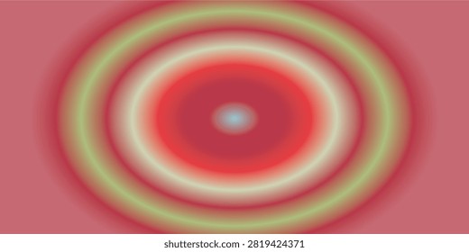 A vibrant abstract image featuring a radial gradient with concentric circles in shades of red, green, and a hint of white, creating a mesmerizing visual effect.