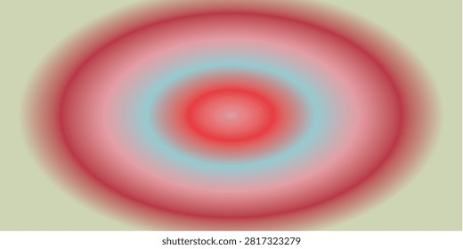 A vibrant abstract image featuring a series of concentric circles in shades of red and blue, creating a mesmerizing optical effect against a subtle light background.