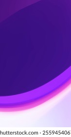 A vibrant abstract image featuring swirling purple and pink curves on a white background.