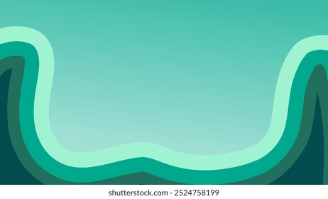  vibrant abstract image featuring wavy, curved lines in shades of green against a gradient background.