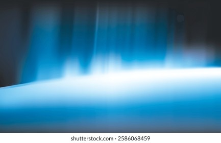 A vibrant abstract image showcasing glowing blue and white light streaks with blurred effect, resembling a futuristic atmosphere or cosmic ambiance.