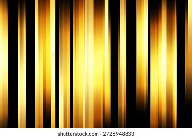 Vibrante Imagen abstracta que muestra numerosas barras doradas de Vertical intercaladas con líneas negras, dando una sensación de luz, energía y diseño sofisticado.