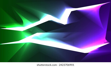 Vibrant Abstract Light Beams Intersecting in a Dark Space With a Futuristic Feel