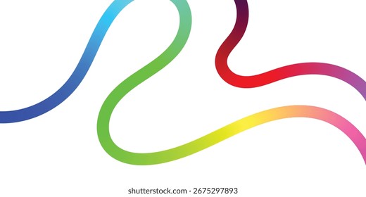 Vibrant Abstract Lines Intertwining on a Black Background. A dynamic image featuring interwoven, colorful lines in various shades of the rainbow against a solid black backdrop.