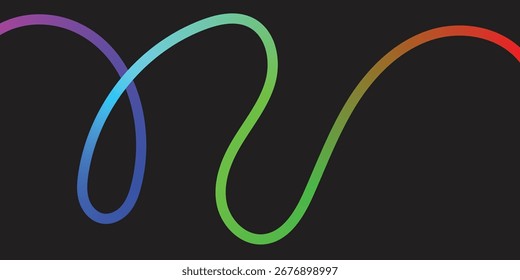 Vibrant Abstract Lines Intertwining on a Black Background. A dynamic image featuring interwoven, colorful lines in various shades of the rainbow against a solid black backdrop.