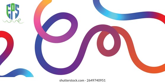 Vibrant Abstract Lines on a Dark Background. This image features a dynamic composition of colorful, curved lines against a deep teal or dark green backdrop.