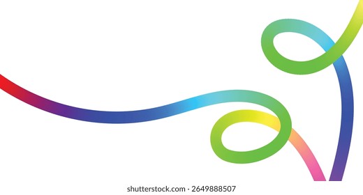 Vibrant Abstract Lines on a Dark Background. This image features a dynamic composition of colorful, curved lines against a deep teal or dark green backdrop.