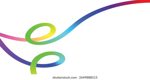 Vibrant Abstract Lines on a Dark Background. This image features a dynamic composition of colorful, curved lines against a deep teal or dark green backdrop.