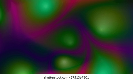 Vibrant abstract liquid neon gradient background with smooth color transitions and ambient occlusion effect. Futuristic dark space modern template for design concepts. Luminous Liquid Abstraction. Vector illustration.