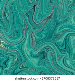 A vibrant abstract marbled texture with swirling teal tones, forming a fluid kaleidoscope pattern full of smooth flowing motion and organic waves.
