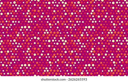 Vibrant abstract pattern of colorful circles on a magenta background. Perfect for textile design, website backgrounds, playful branding, or celebratory projects.