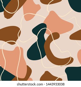 Vibrant abstract pattern, colorful trending palette. For modern wedding invites, art prints, stationery - the seamless patterns are absolutely perfect for packaging, textiles or tissue paper as well
