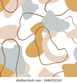 Vibrant abstract pattern, colorful trending palette. For modern wedding invites, art prints, stationery - the seamless patterns are absolutely perfect for packaging, textiles or tissue paper as well
