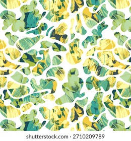 Patrón abstracto vibrante que presenta Formas fluidas, Gradientes de colores llamativos, texturas dinámicas y flujo artístico moderno, ideal para la impresión de telas con estilo, textiles de moda y diseño de superficies