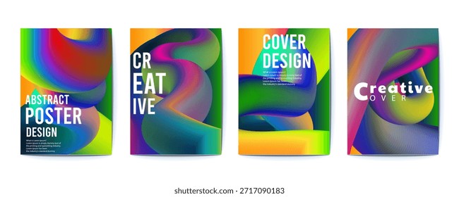 Vibrant Abstract Poster Designs for Creative Projects