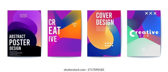 Vibrantes Diseños Abstractas de carteles para la marca y el marketing modernos